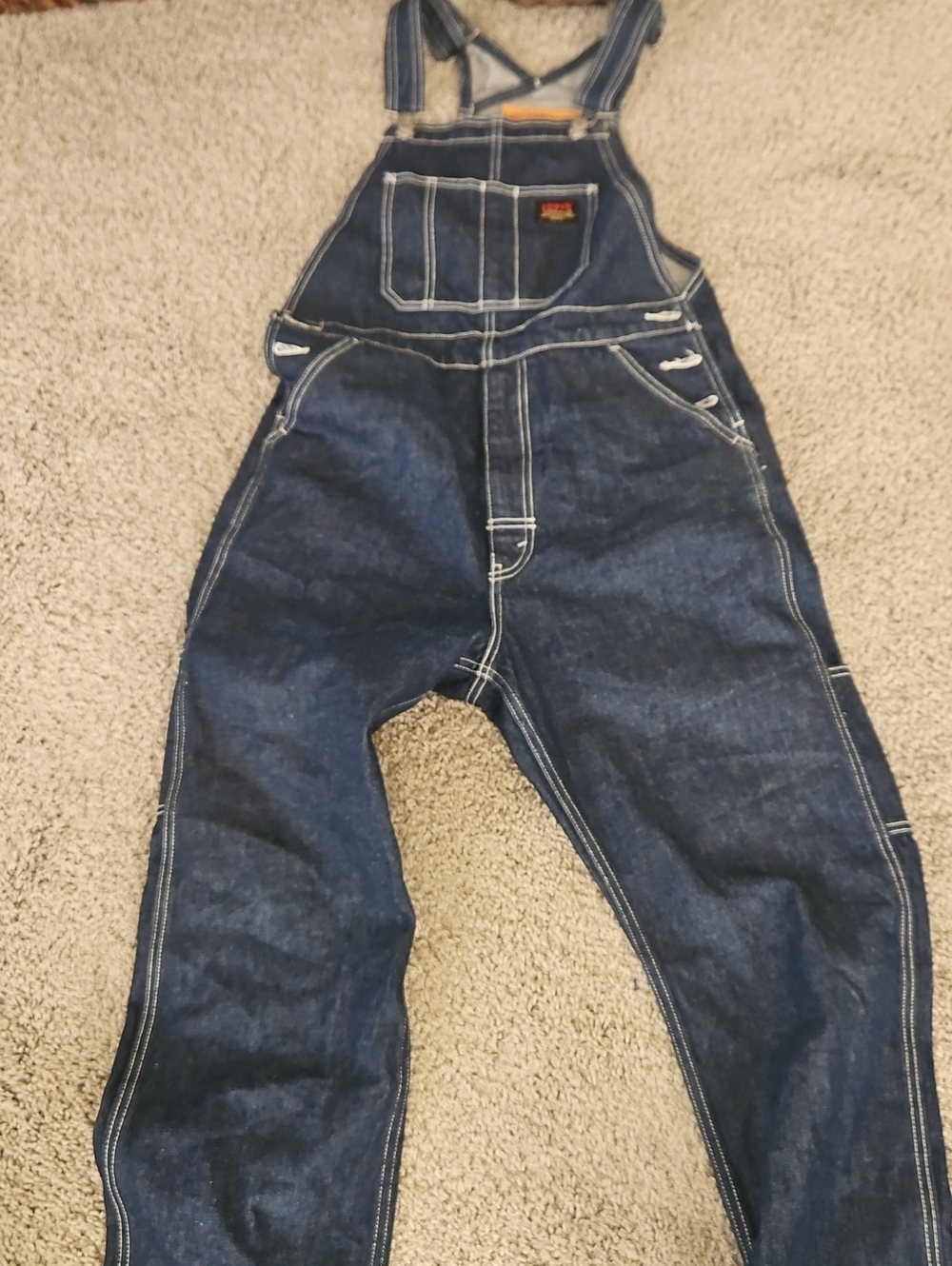 Relaxed Dark Blue Denim Overalls for Women